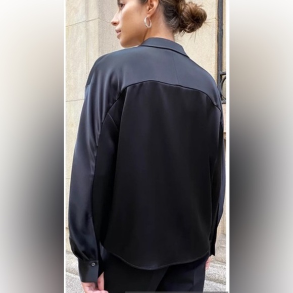 Babaton Hasek Collared Satin Blouse - Picture 3 of 6